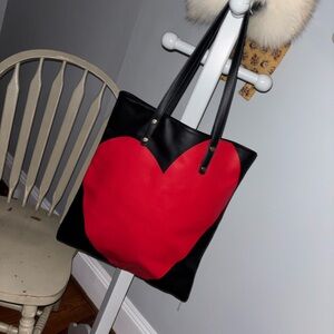Essentials NYC  Red Heart Tote Bag 19 X 14